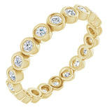 10K Yellow Gold 1/2 CTW Natural Diamond Eternity Band Size 8.5