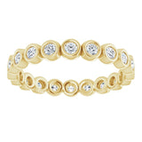 10K Yellow Gold 1/2 CTW Natural Diamond Eternity Band Size 8.5