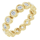 10K Yellow Gold 5/8 CTW Natural Diamond Eternity Band Size 4.5