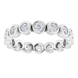 10K White Gold 5/8 CTW Natural Diamond Eternity Band Size 5.5
