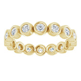10K Yellow Gold 5/8 CTW Natural Diamond Eternity Band Size 6.25