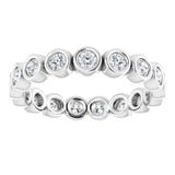 10K White Gold 5/8 CTW Natural Diamond Eternity Band Size 6.5