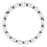 10K White Gold 5/8 CTW Natural Diamond Eternity Band Size 7.25