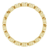 10K Yellow Gold 3/4 CTW Natural Diamond Eternity Band Size 8.5