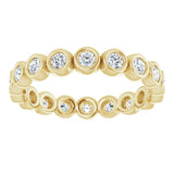 10K Yellow Gold 3/4 CTW Natural Diamond Eternity Band Size 8.5
