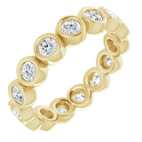 10K Yellow Gold 9/10 CTW Natural Diamond Eternity Band Size 5.25