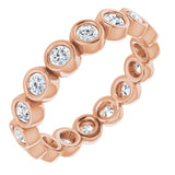 10K Rose Gold 1 CTW Natural Diamond Eternity Band Size 7.25