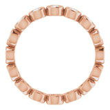 10K Rose Gold 1 CTW Natural Diamond Eternity Band Size 7.25