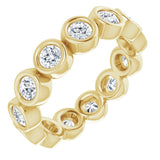 10K Yellow Gold 9/10 CTW Natural Diamond Eternity Band Size 4.25