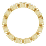 10K Yellow Gold 9/10 CTW Natural Diamond Eternity Band Size 4.25