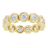 10K Yellow Gold 9/10 CTW Natural Diamond Eternity Band Size 4.25