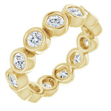 10K Yellow Gold 9/10 CTW Natural Diamond Eternity Band Size 4.5