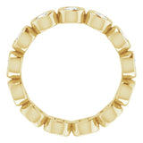 10K Yellow Gold 9/10 CTW Natural Diamond Eternity Band Size 4.5