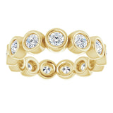 10K Yellow Gold 9/10 CTW Natural Diamond Eternity Band Size 4.5