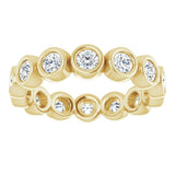 10K Yellow Gold 1 CTW Natural Diamond Eternity Band Size 6.25