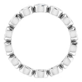 10K White Gold 1 1/4 CTW Natural Diamond Eternity Band Size 8.25