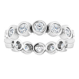 10K White Gold 1 1/4 CTW Natural Diamond Eternity Band Size 8.25