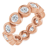 10K Rose Gold 1 3/8 CTW Natural Diamond Eternity Band Size 4.5