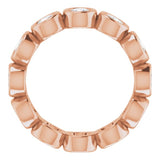 10K Rose Gold 1 3/8 CTW Natural Diamond Eternity Band Size 4.5