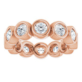 10K Rose Gold 1 3/8 CTW Natural Diamond Eternity Band Size 4.5