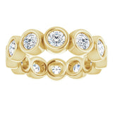 10K Yellow Gold 1 3/8 CTW Natural Diamond Eternity Band Size 4.5