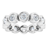 10K White Gold 1 3/8 CTW Natural Diamond Eternity Band Size 4.75