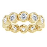 10K Yellow Gold 1 3/8 CTW Natural Diamond Eternity Band Size 4.75
