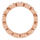 10K Rose Gold 1 1/2 CTW Natural Diamond Eternity Band Size 6.5