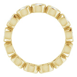 10K Yellow Gold 1 1/2 CTW Natural Diamond Eternity Band Size 6.75