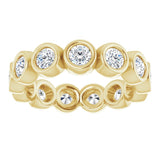 10K Yellow Gold 1 1/2 CTW Natural Diamond Eternity Band Size 6.75