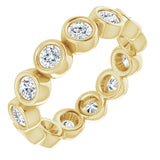 10K Yellow Gold 1 1/2 CTW Natural Diamond Eternity Band Size 7.75