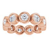 10K Rose Gold 1 5/8 CTW Natural Diamond Eternity Band Size 4.75