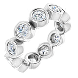 10K White Gold 1 5/8 CTW Natural Diamond Eternity Band Size 5.25