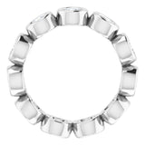 10K White Gold 1 5/8 CTW Natural Diamond Eternity Band Size 5.25