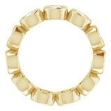 10K Yellow Gold 2 1/3 CTW Natural Diamond Eternity Band Size 6.5