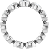10K White Gold 2 1/3 CTW Natural Diamond Eternity Band Size 7