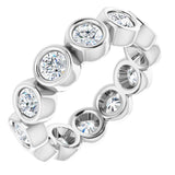 10K White Gold 2 1/2 CTW Natural Diamond Eternity Band Size 7.75