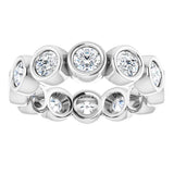 10K White Gold 2 1/2 CTW Natural Diamond Eternity Band Size 7.75