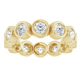 10K Yellow Gold 2 1/2 CTW Natural Diamond Eternity Band Size 8.75