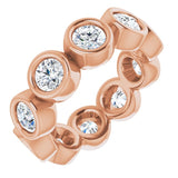 10K Rose Gold 2 1/8 CTW Natural Diamond Eternity Band Size 4.5