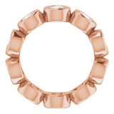 10K Rose Gold 2 1/8 CTW Natural Diamond Eternity Band Size 4.5