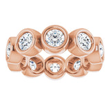 10K Rose Gold 2 1/8 CTW Natural Diamond Eternity Band Size 4.5