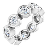 10K White Gold 2 1/8 CTW Natural Diamond Eternity Band Size 4.5