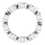 10K White Gold 2 1/8 CTW Natural Diamond Eternity Band Size 4.5