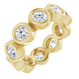 10K Yellow Gold 2 1/8 CTW Natural Diamond Eternity Band Size 4.5