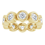 10K Yellow Gold 2 1/8 CTW Natural Diamond Eternity Band Size 4.5