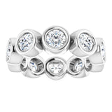 10K White Gold 2 1/8 CTW Natural Diamond Eternity Band Size 4.75