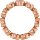 10K Rose Gold 2 1/3 CTW Natural Diamond Eternity Band Size 7