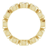 10K Yellow Gold 2 1/2 CTW Natural Diamond Eternity Band Size 8.5