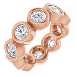 10K Rose Gold 2 1/3 CTW Natural Diamond Eternity Band Size 4.25